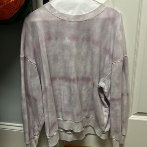 Pink and White American Eagle Crewneck Sweatshirt